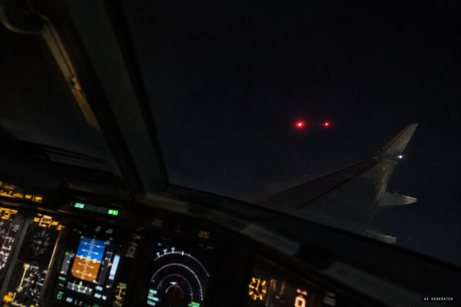 The lights stay about half a mile away, following every altitude change