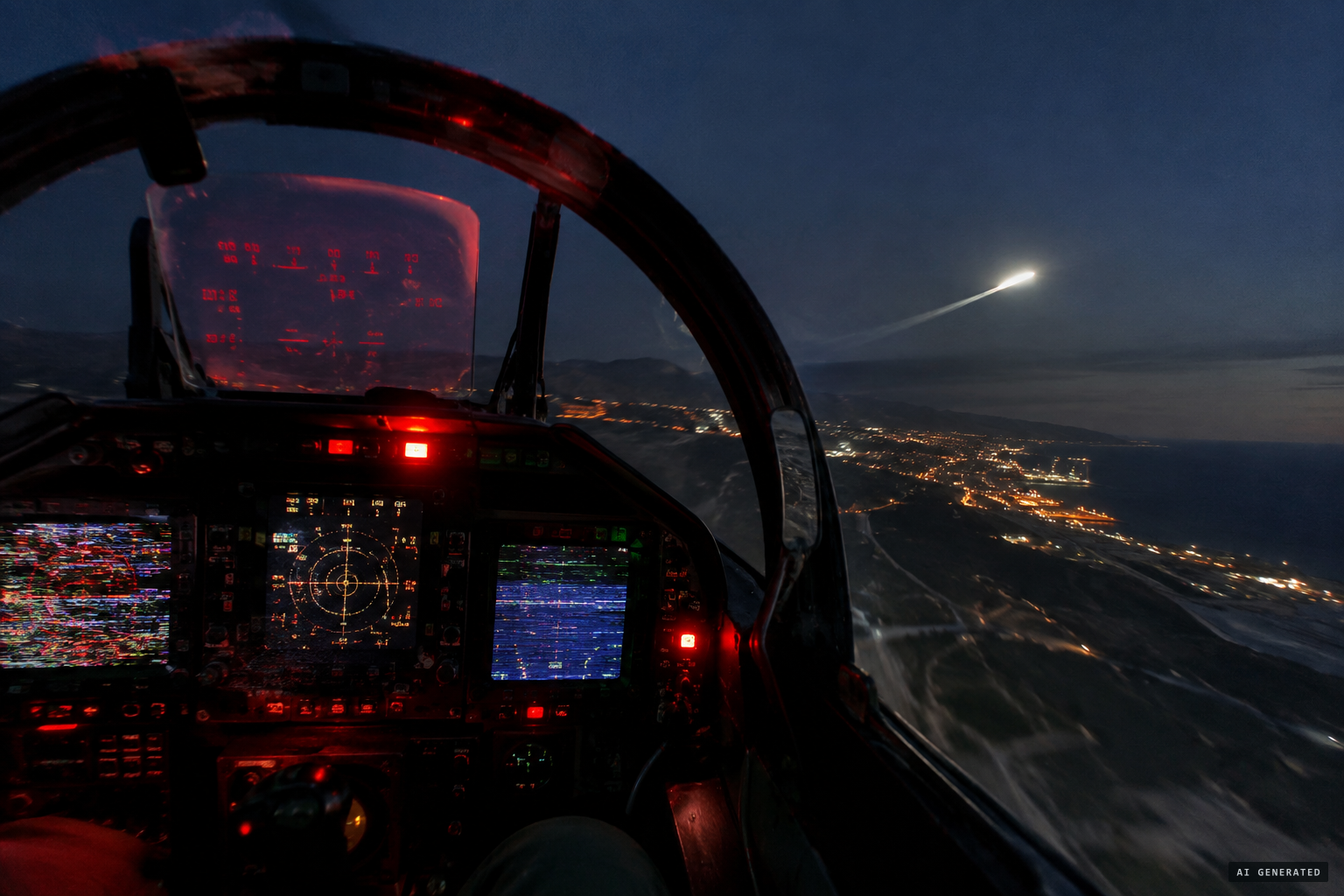 Near Sagunto the object accelerates away and the Mirage's avionics are scrambled