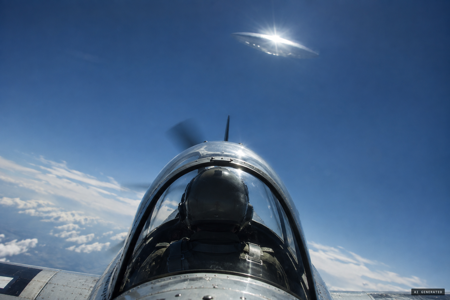At 15,000 feet: 'a metallic object… of tremendous size. I'm still climbing'
