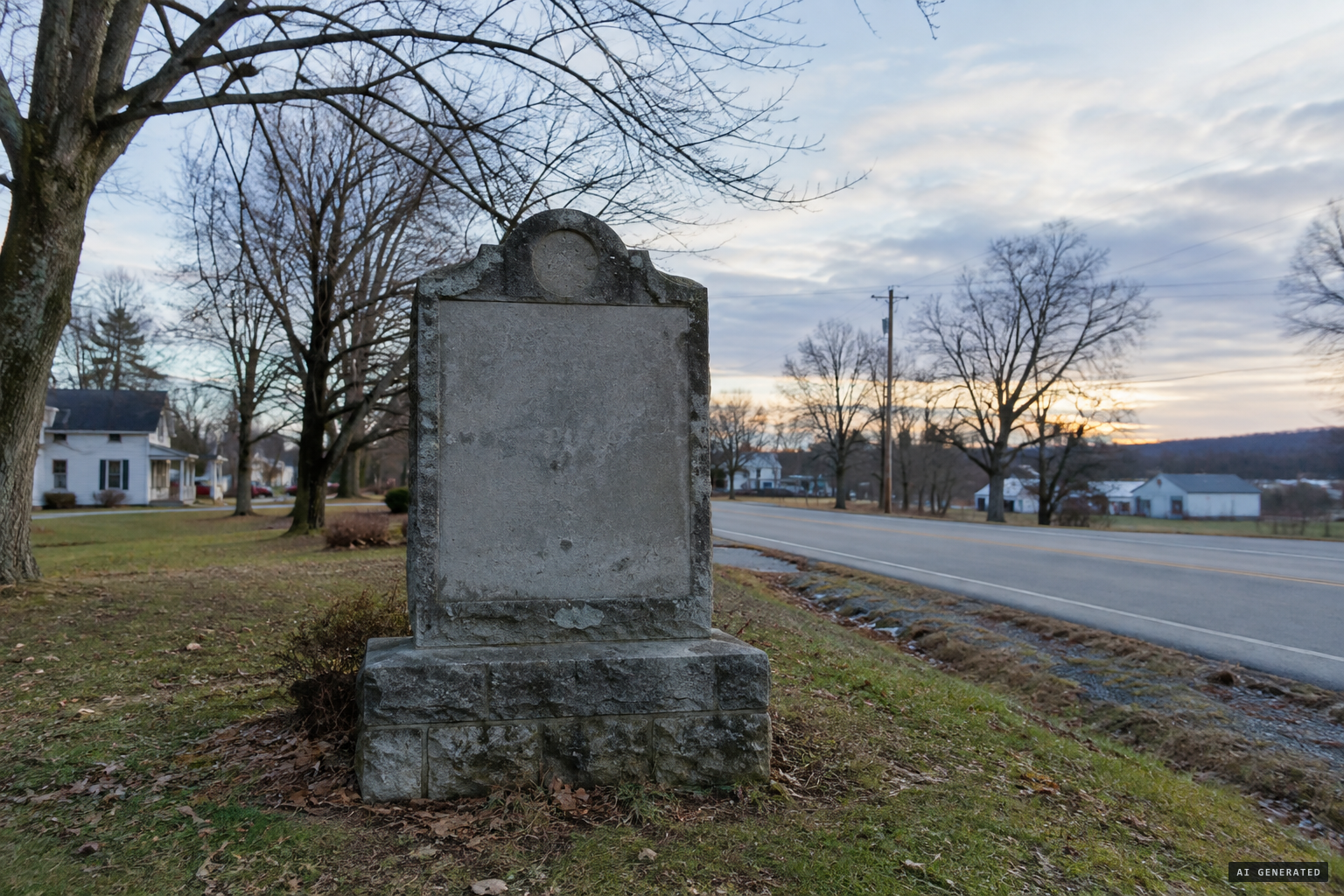 The marker in Franklin honoring Captain Thomas Mantell Jr.