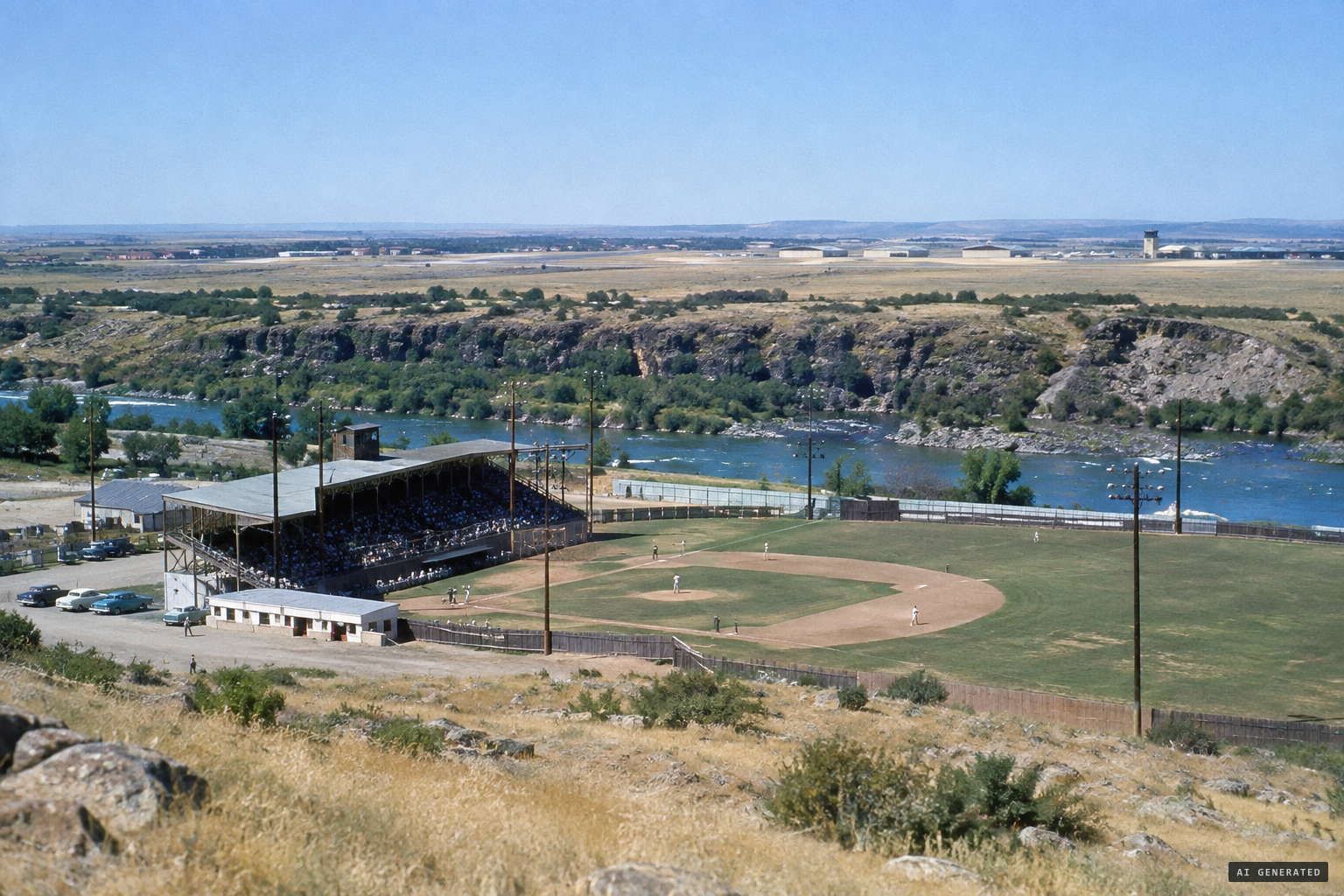 Legion Park in Great Falls, about 3 miles from Great Falls Air Force Base, summer 1950