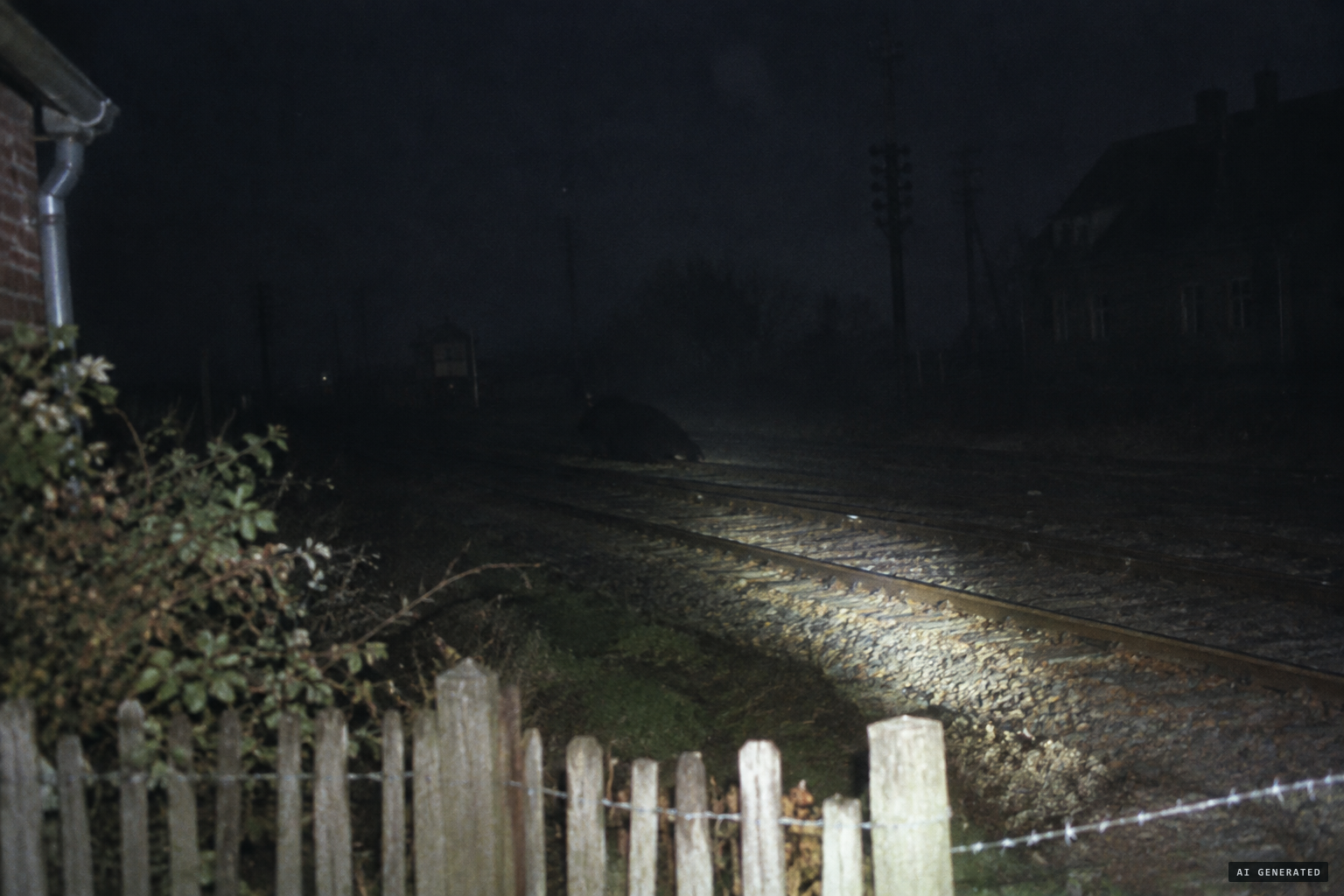 A dark mass on the tracks that he first took for an abandoned cart
