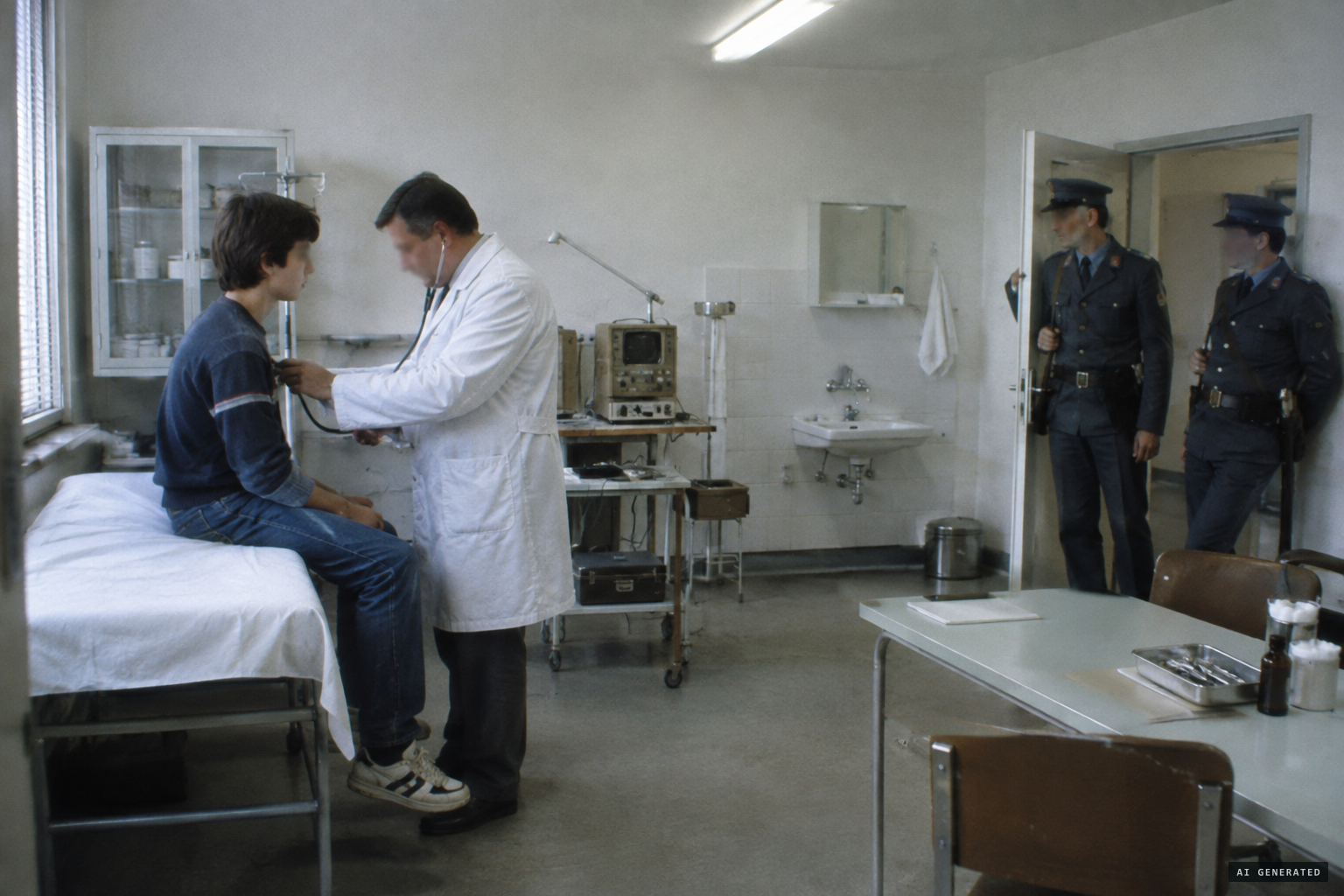 Police take the children to Mostar for a medical examination