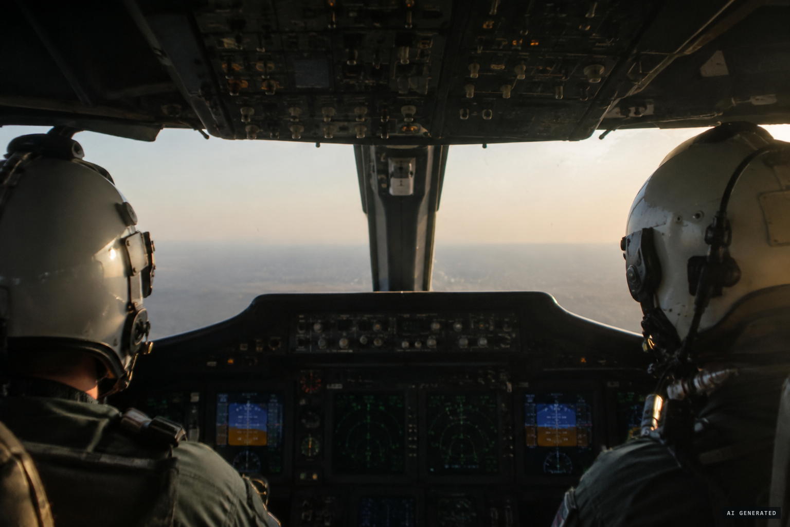 Outside the plane, there was nothing to see