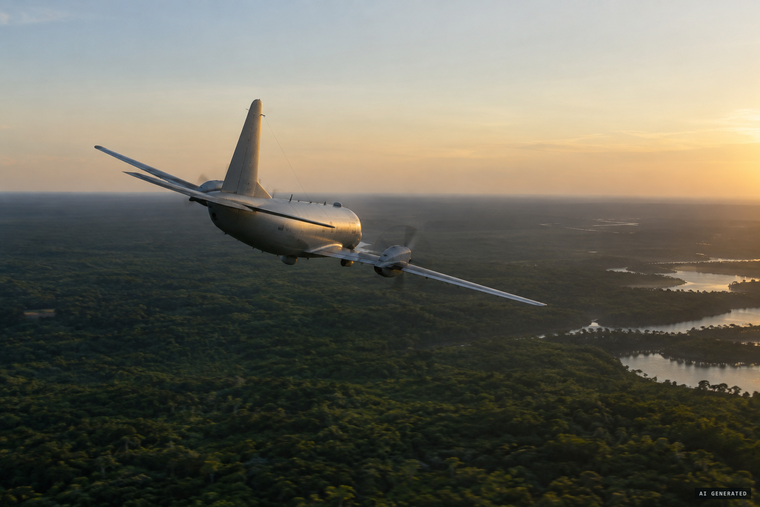 The plane turns back toward base, and the first echo follows