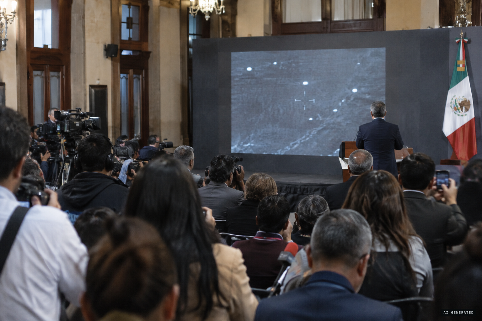 May 11, 2004: the Defence Ministry's infrared video is shown to the press