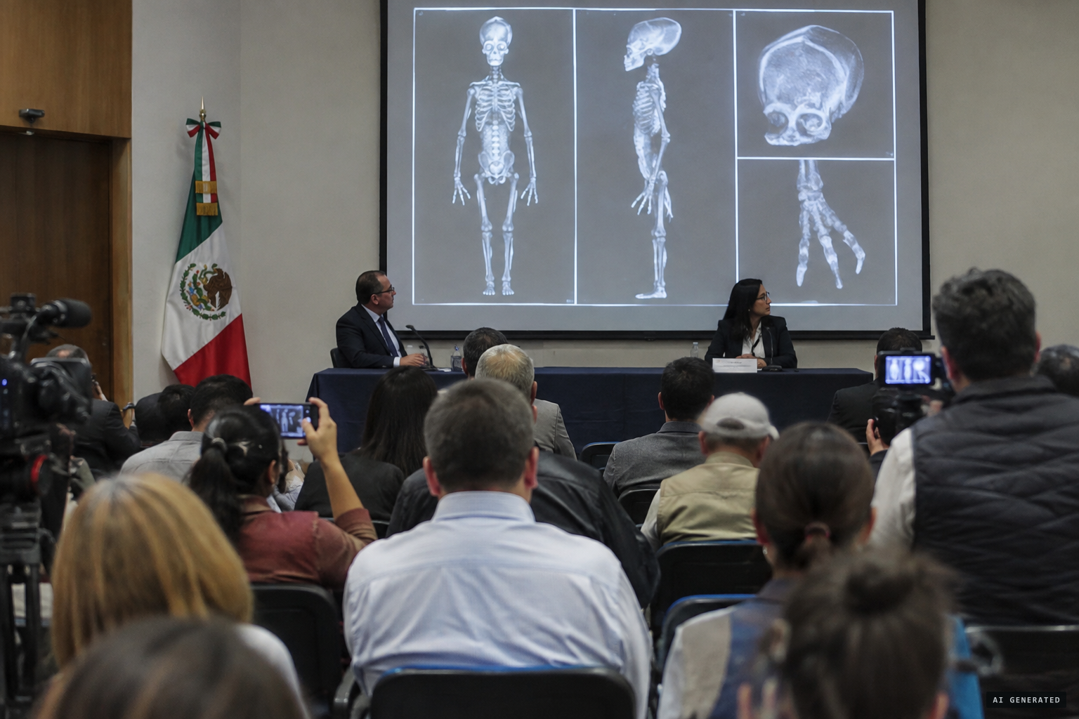 14 September: CT scans presented as showing single skeletons