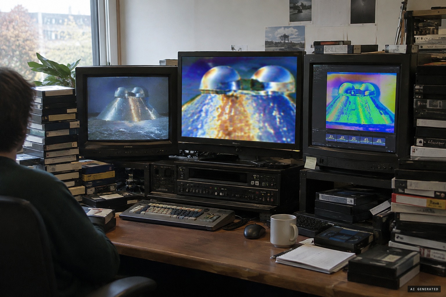 Enhanced frames show what Maussan called a metallic object with a double dome