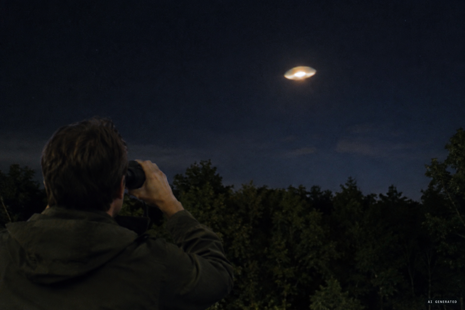 Van Horn watches the object rise, stop and descend