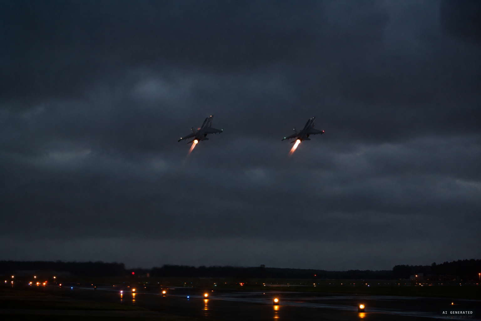 Torres and wingman Roberson scrambled into a cloudy night sky