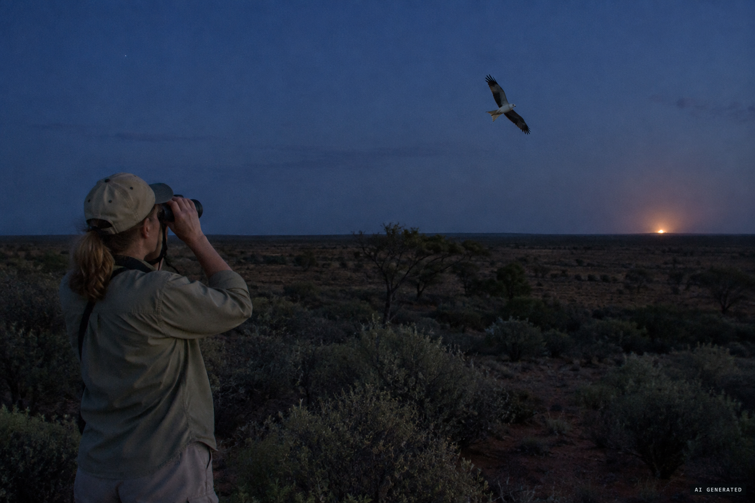 Jack Pettigrew sees the lights while studying the letter-winged kite