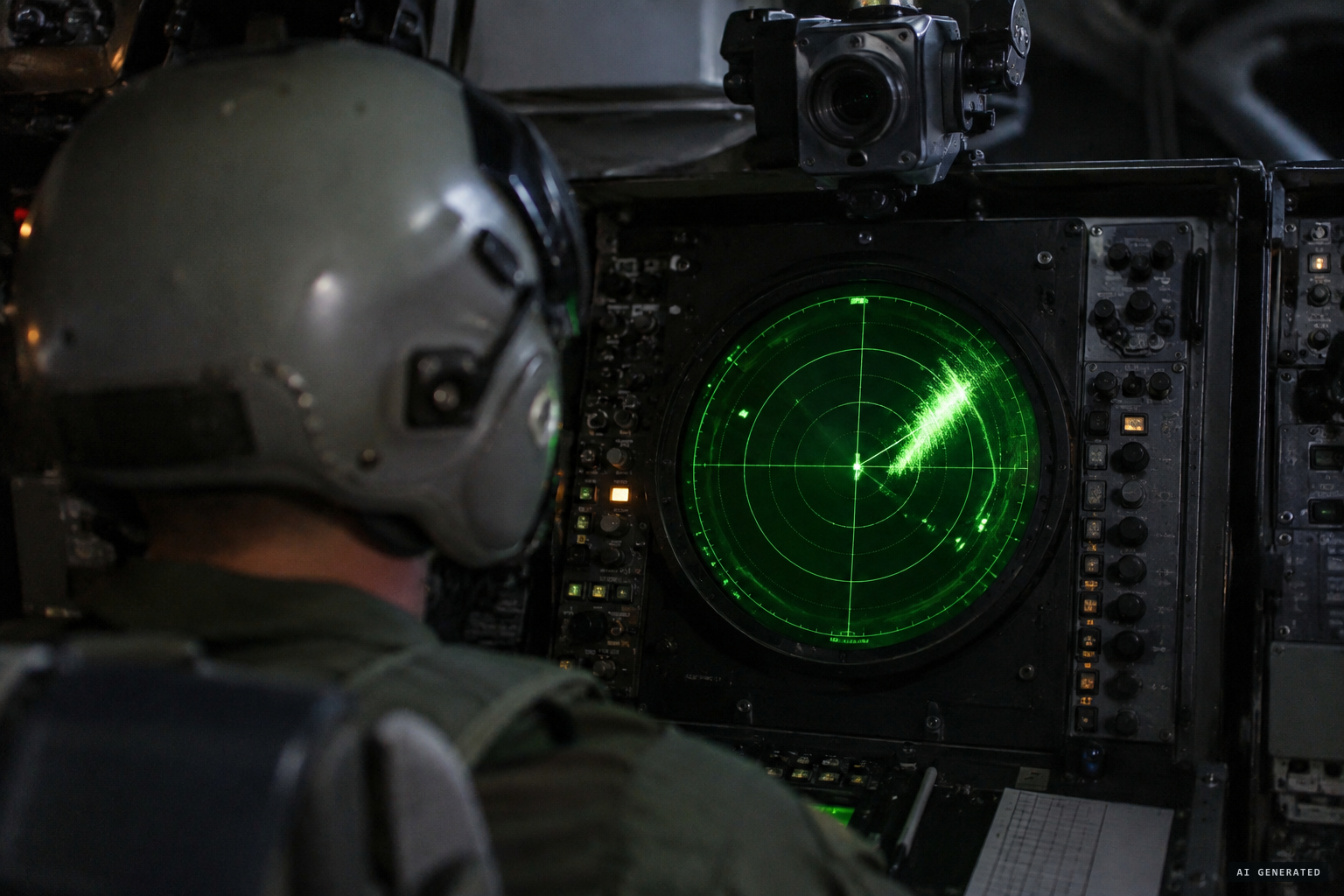 McCaslin's radar shows a strong return as big as a KC-135, three miles off the wing