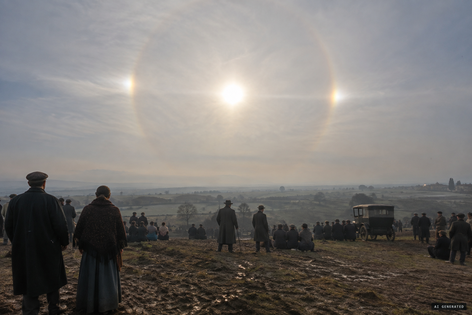 Sceptics pointed to thin cloud, sundogs and dust in the sky