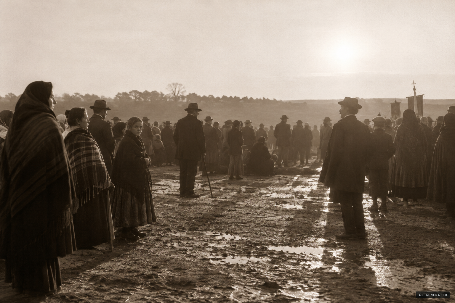 The photographs show shadows cast by a pale, low sun