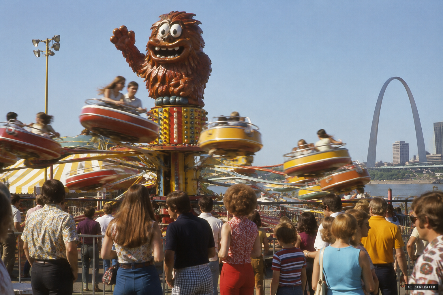Six Flags St. Louis's 'MoMo the Monster' ride, 1973 to 1994