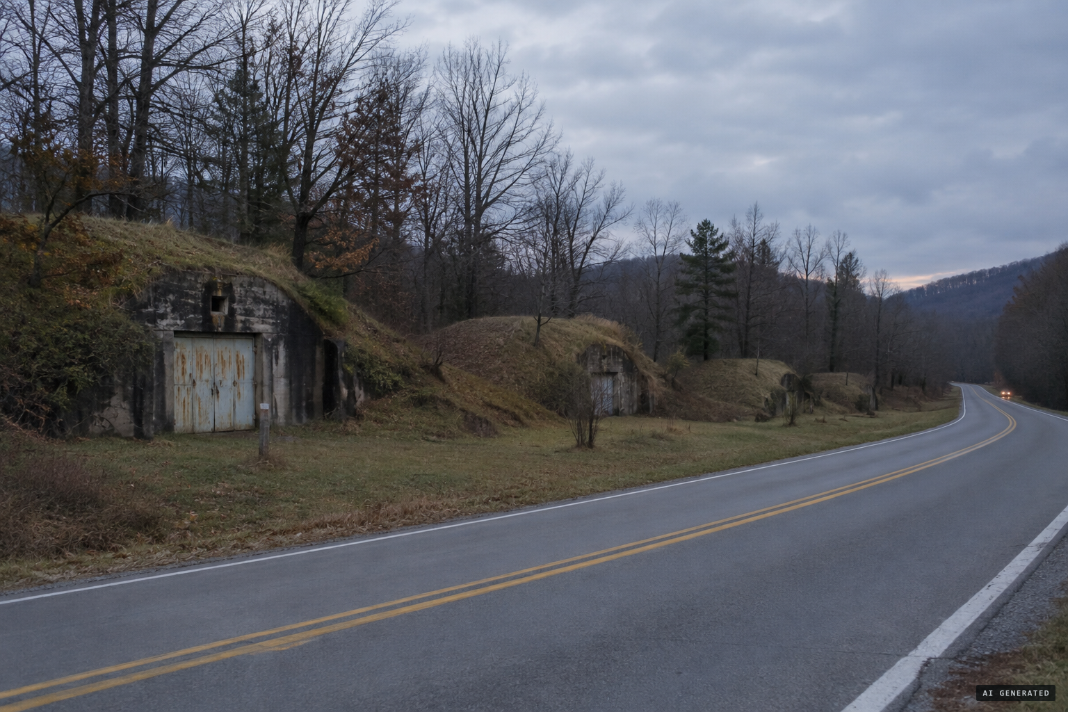 The TNT area north of Point Pleasant, a wartime munitions works turned wildlife area