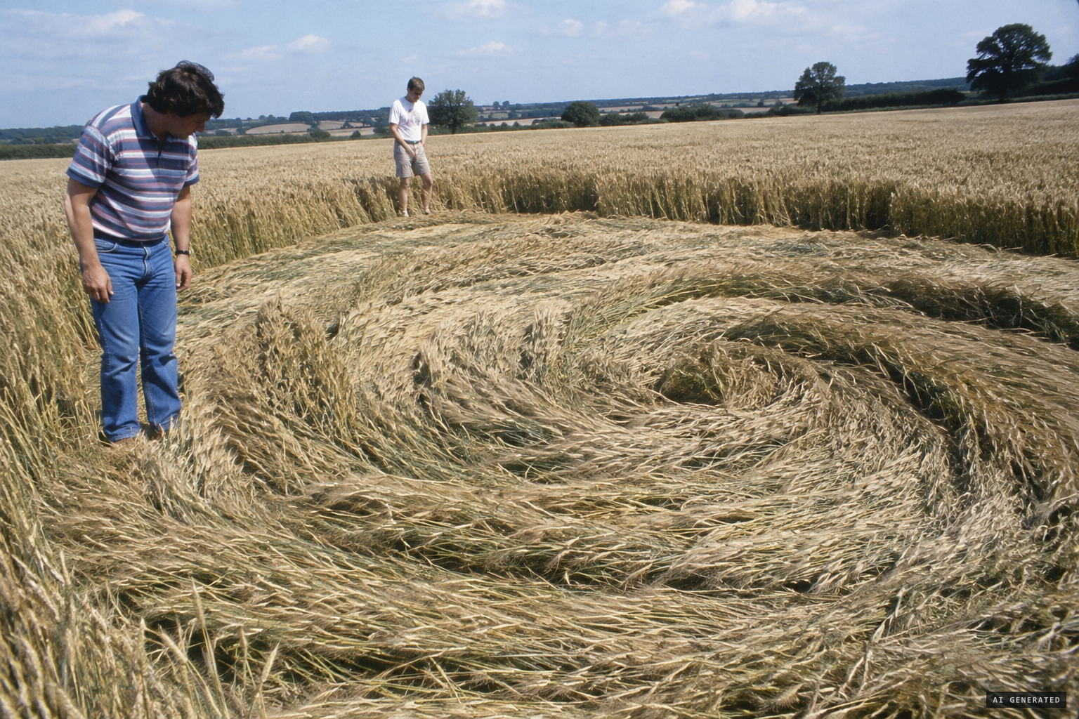 Modern circles are flattened or bent, not cut