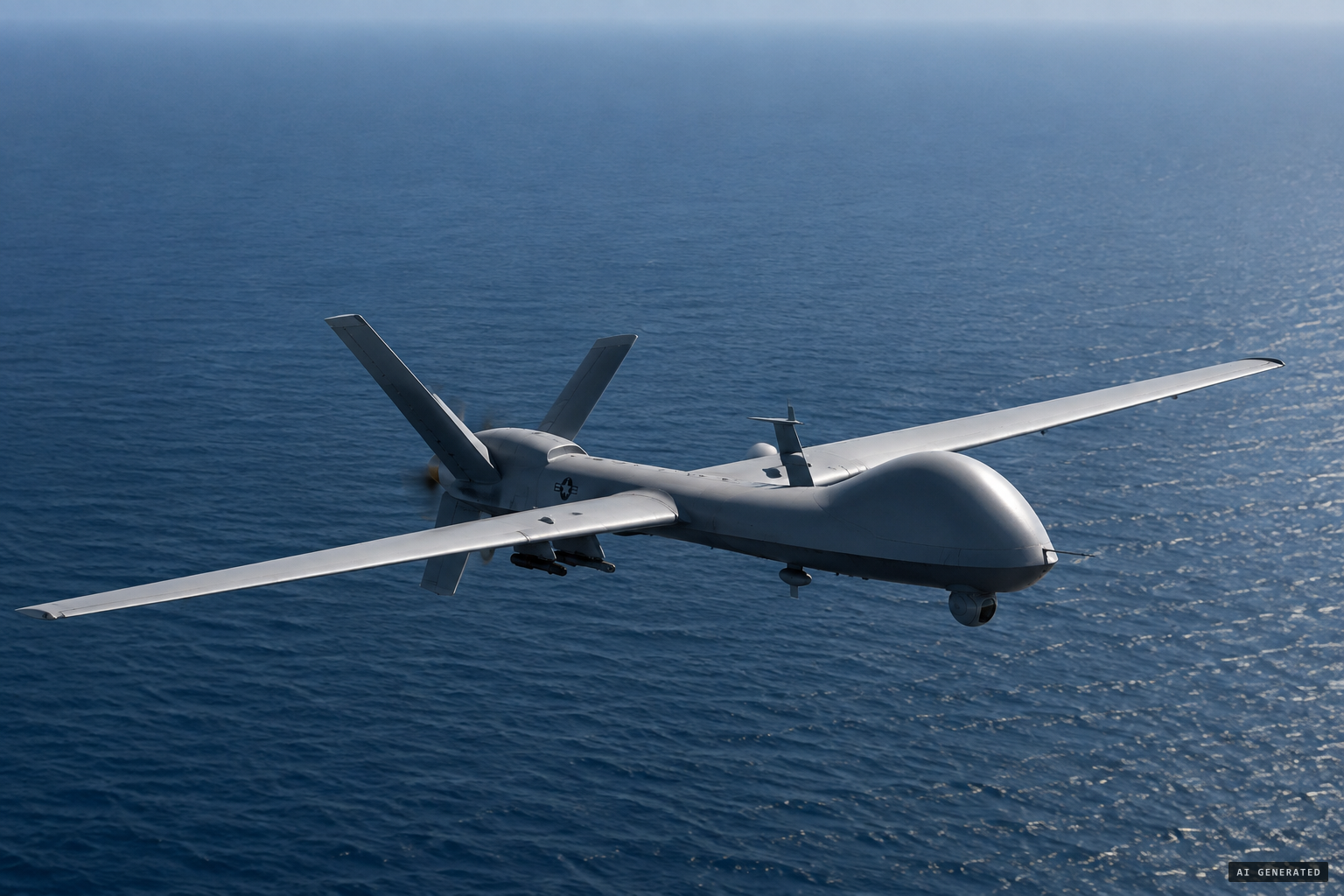 American drones over the water the next day