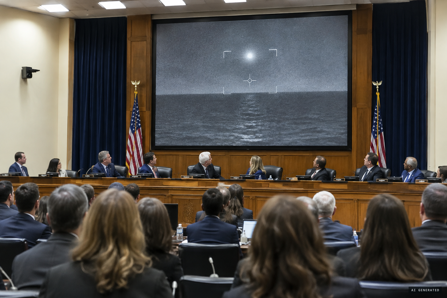 The strike footage played at the September 2025 UAP hearing