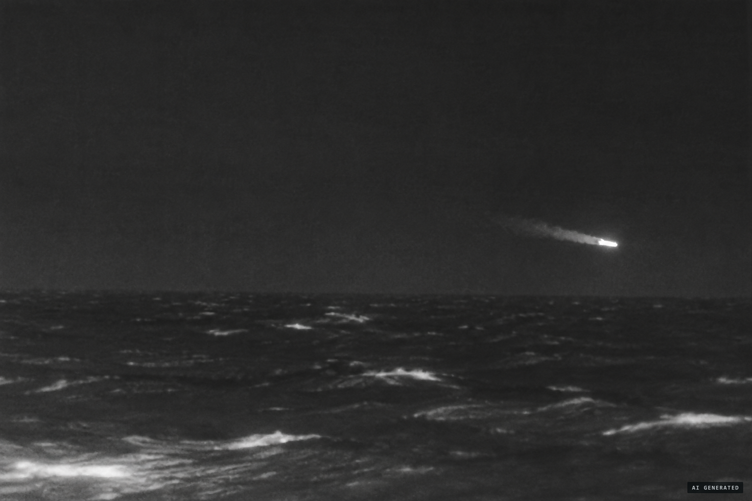 On film, the object is still flying when the clip ends