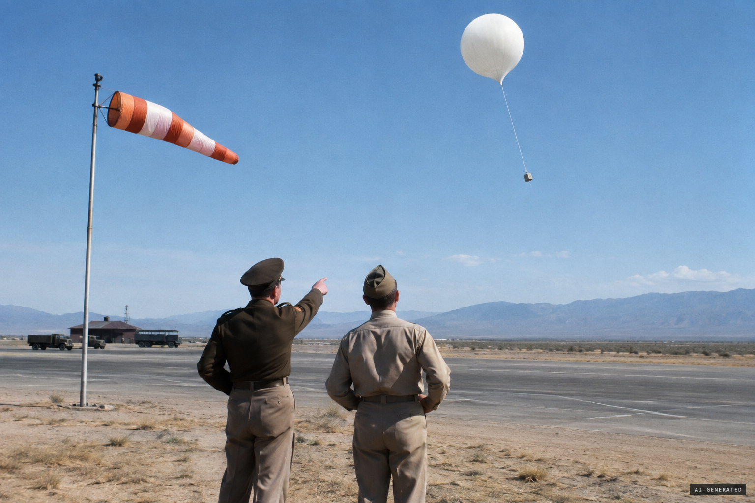 The balloon explanation, and the witnesses' point that the objects moved against the wind