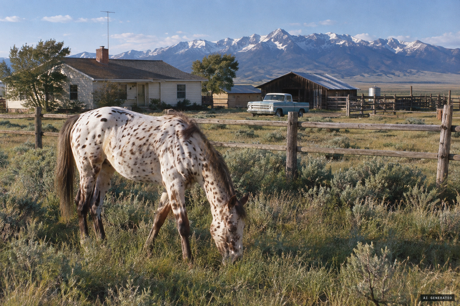 Lady, the three-year-old Appaloosa mare later known as Snippy, on the King ranch
