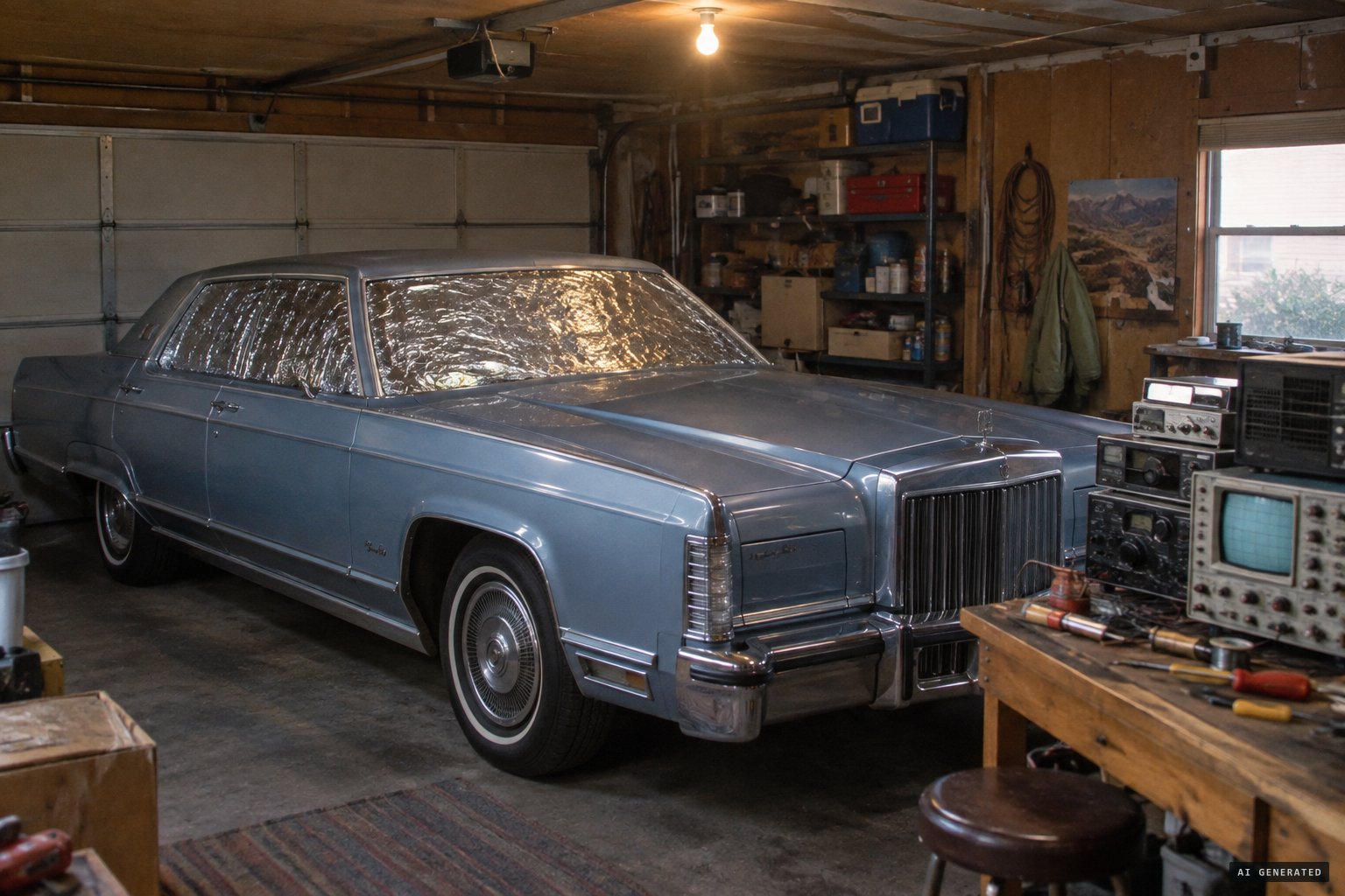 Bennewitz's Lincoln Town Car, its windows covered in foil, where the hypnosis sessions took place