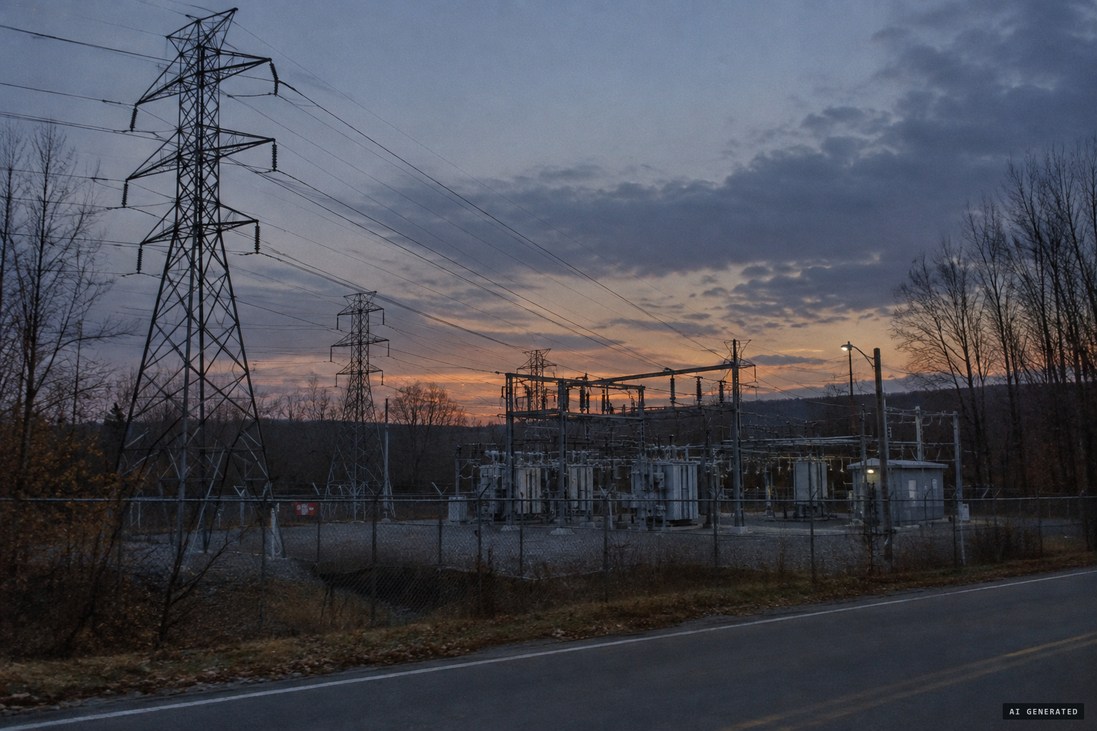 Niagara Mohawk's remote-controlled substation in Clay, north of Syracuse