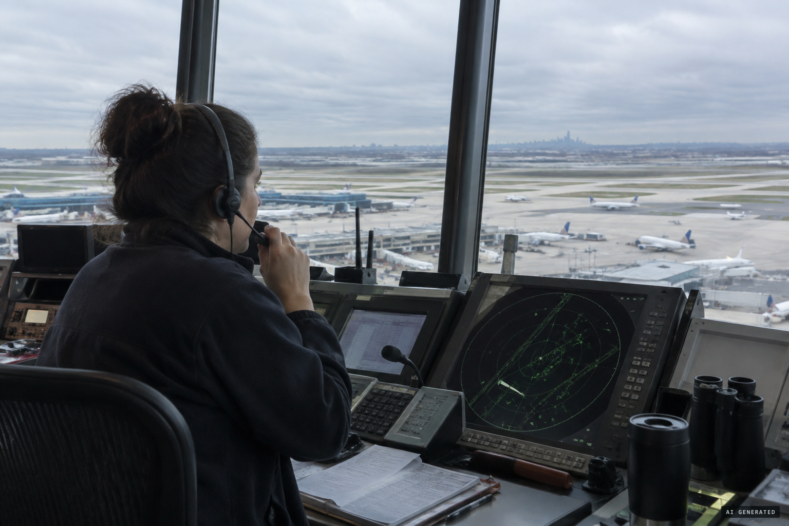 A United employee calls the FAA tower; the controller saw nothing and radar showed nothing