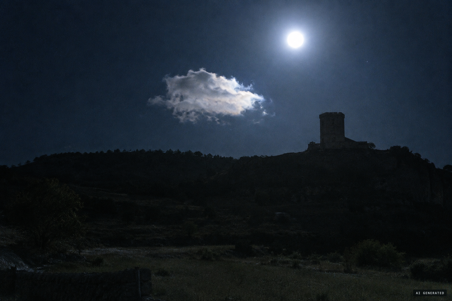The sceptics' answer: a cloud lit up, probably by the Moon