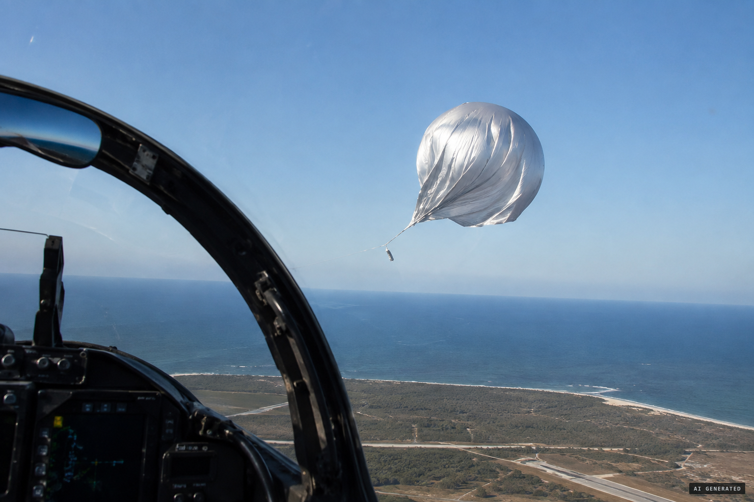 The only case identified: a large, deflating balloon