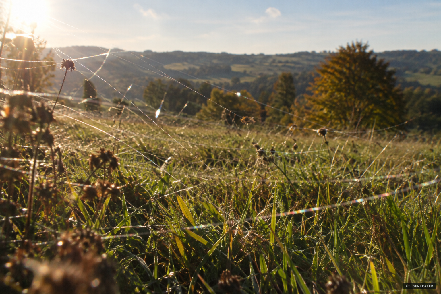 The doctor's explanation: migrating field spiders on gossamer threads