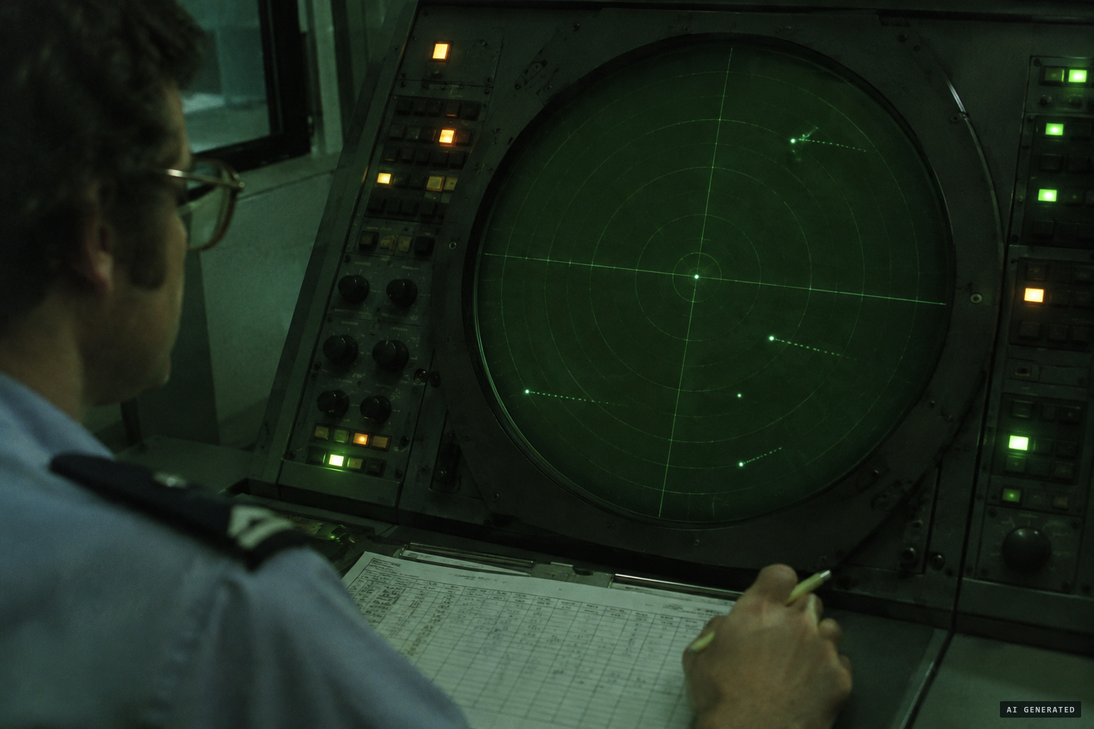 The contacts' alleged speeds of 1100-6500 km/h suggested high altitude, yet no sonic booms were reported