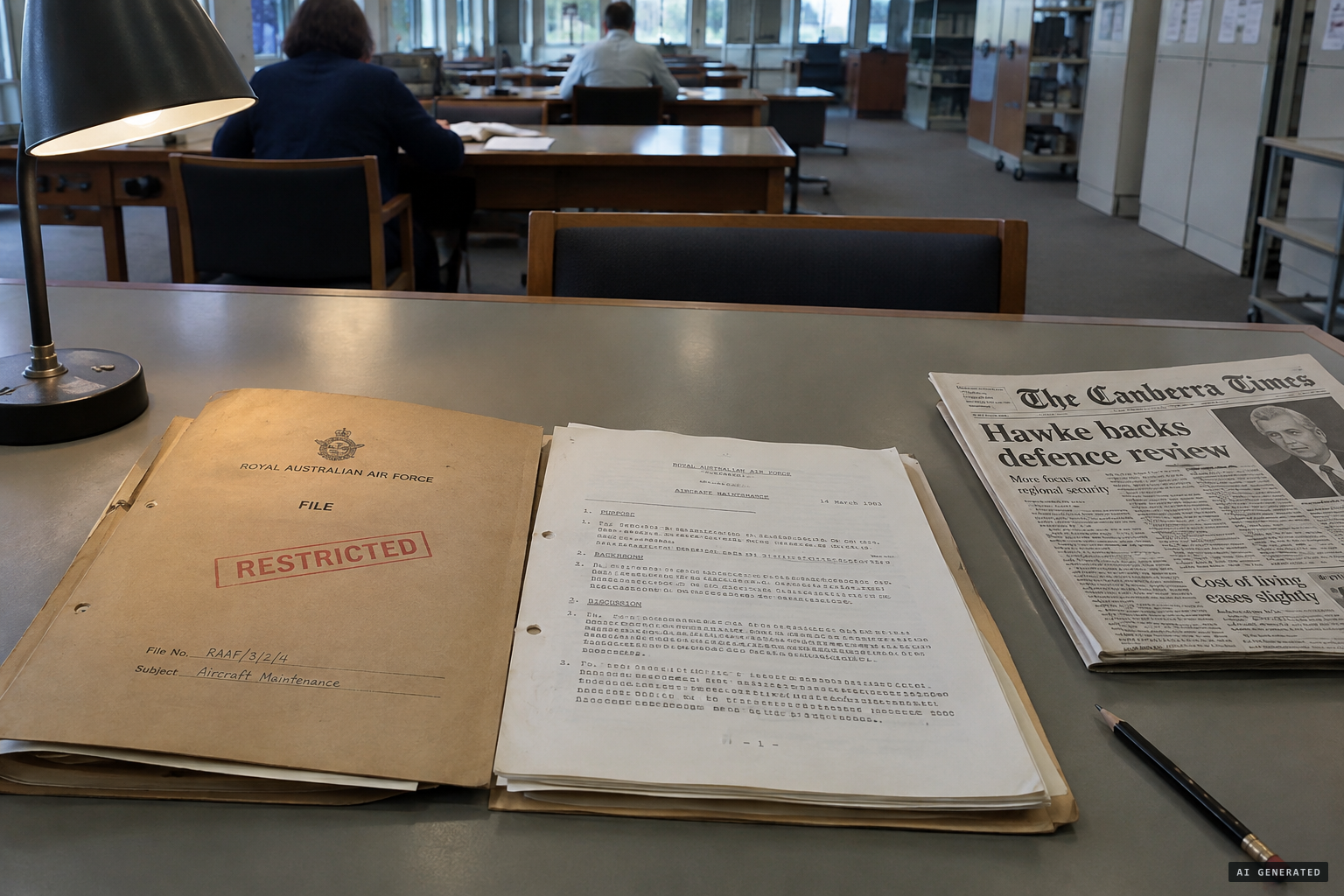 The restricted RAAF file, released under the 30-year rule