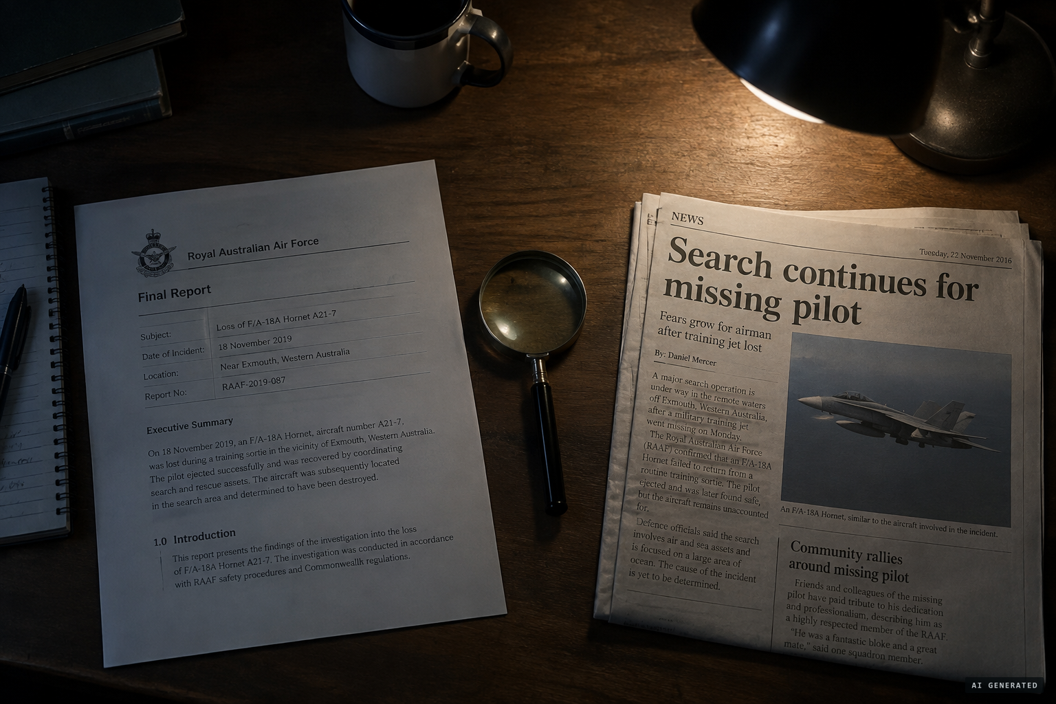 Two records that do not match: the radar-only file and Masters' chase story