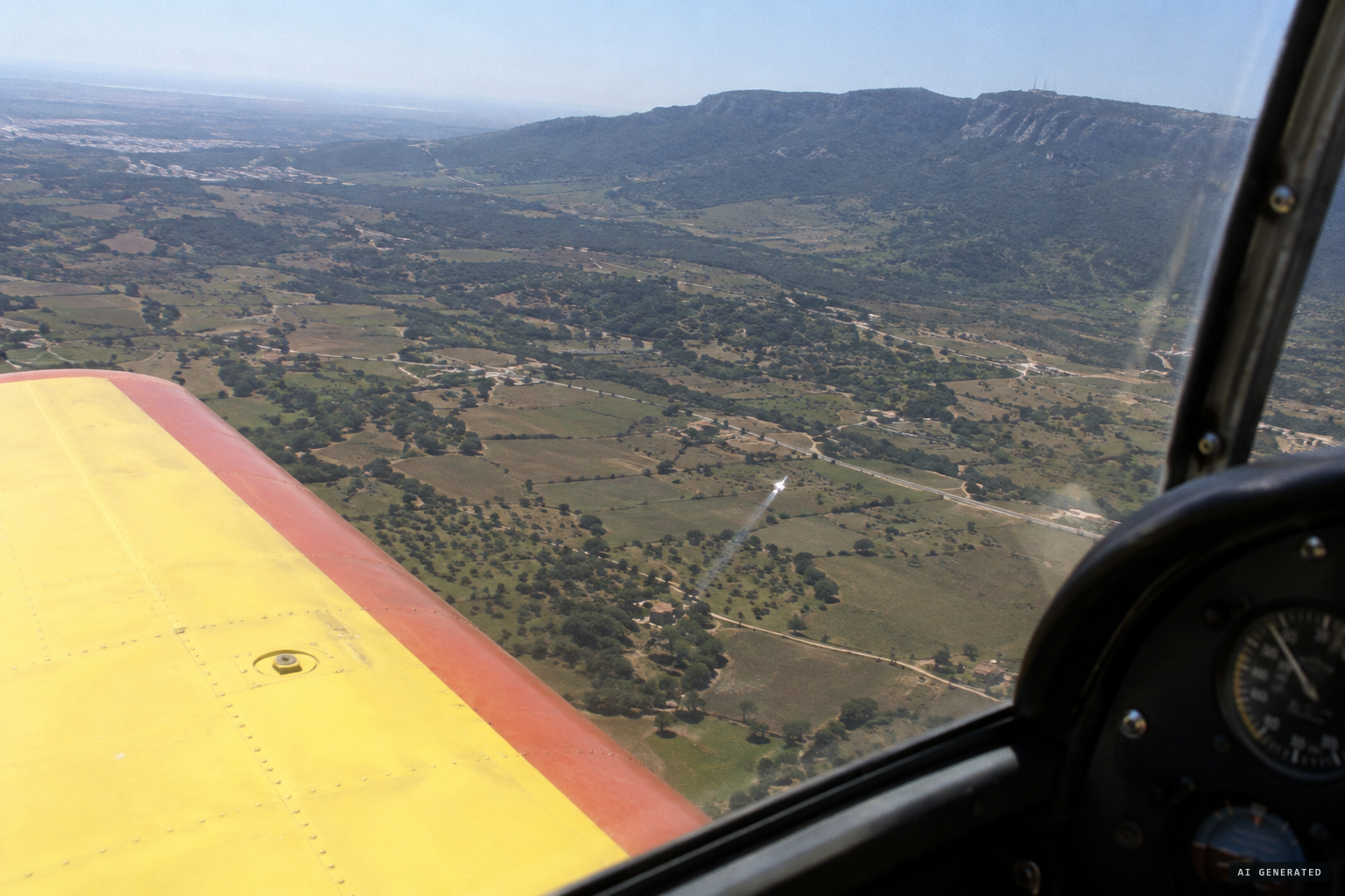 Something bright moving north to south below the plane