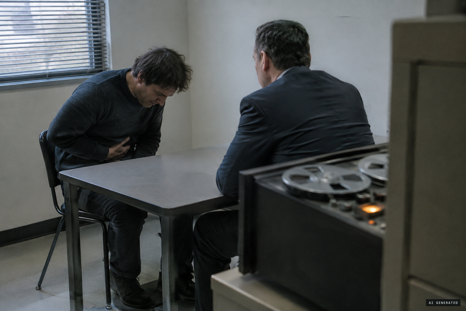 A hidden recorder captures the two men alone in the room