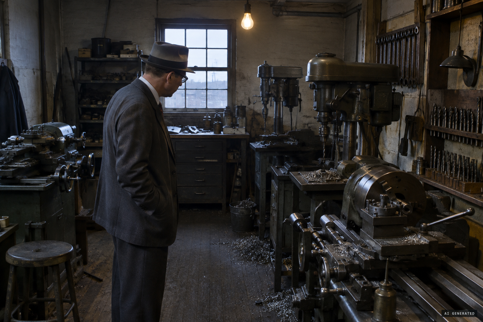 Stock's home and machine shop are searched