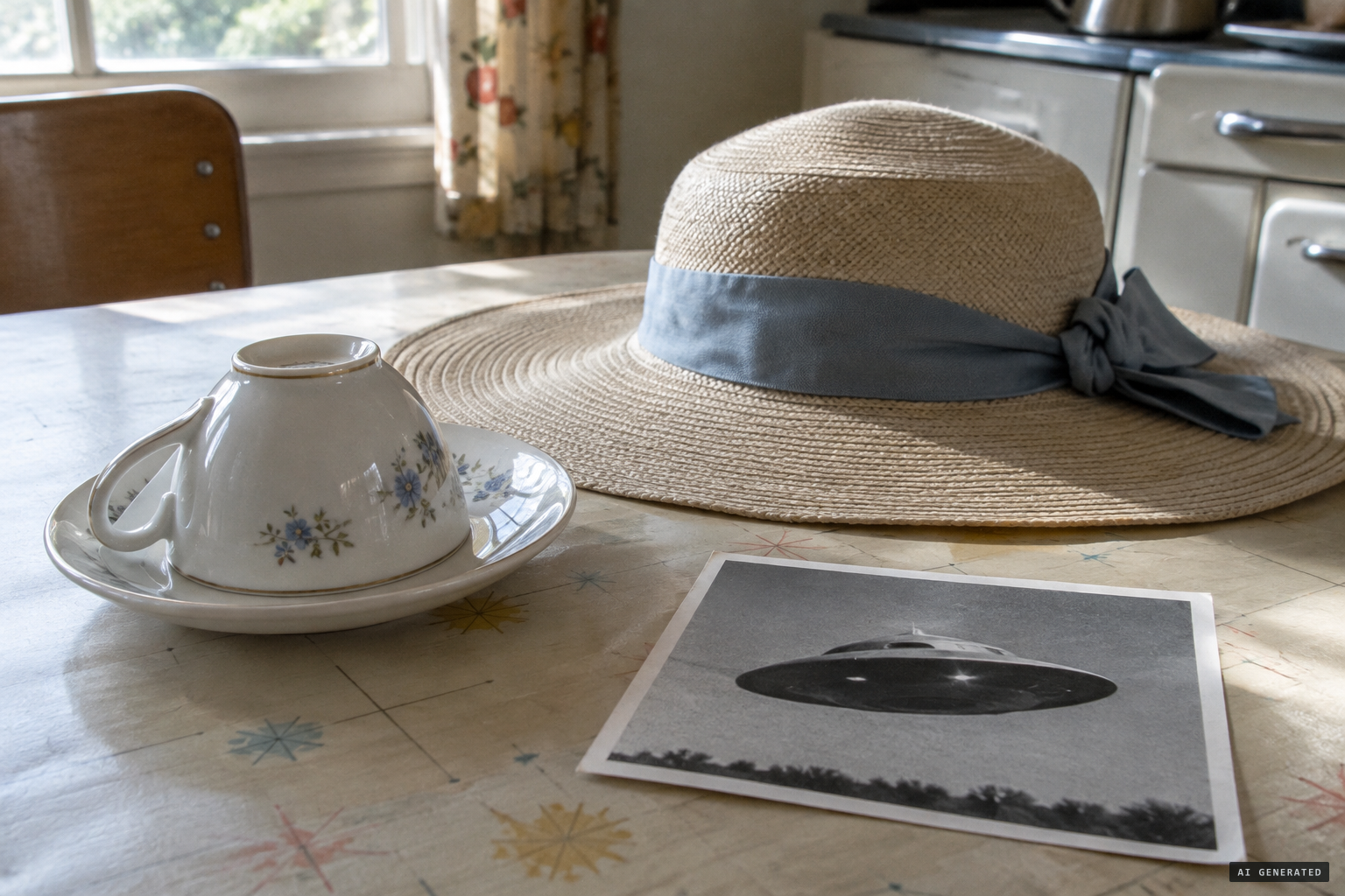 Sceptics compare the disc to a sun hat, or a saucer and upturned tea cup