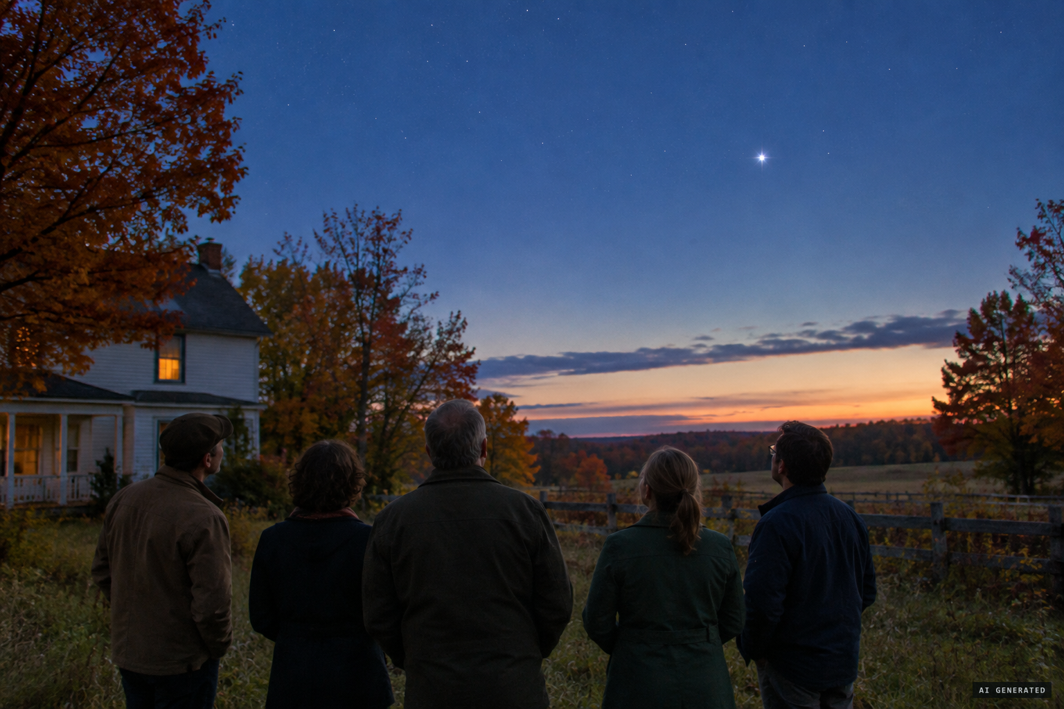 North of Toronto on a Thanksgiving weekend, a light that looked like a star