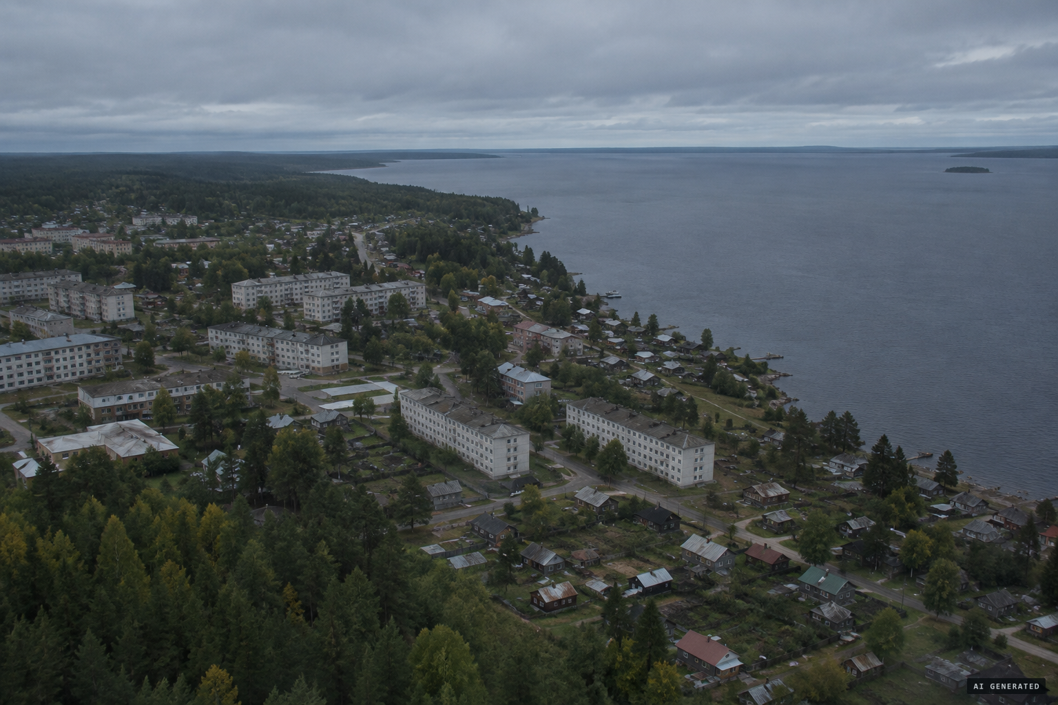 Petrozavodsk, capital of the Karelian ASSR, on the shore of Lake Onega