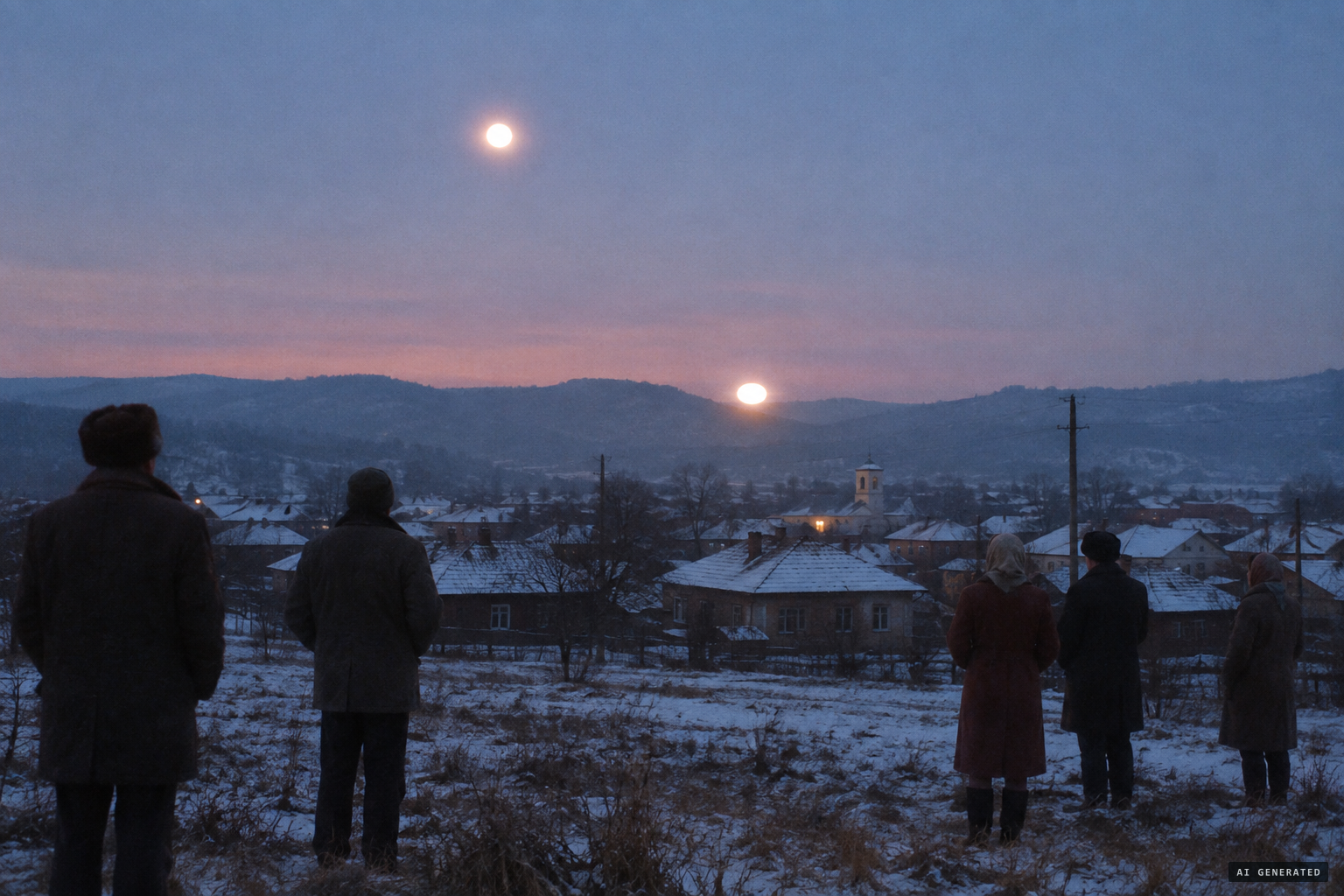 Around 7:00 a second, similar sphere arrives, moving horizontally at 400-500 m