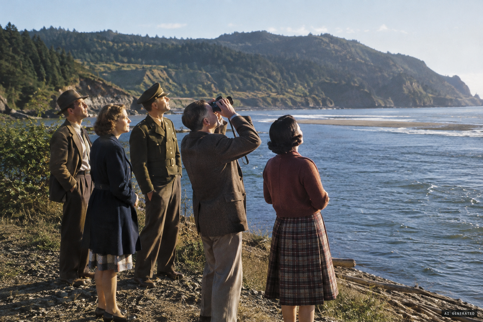 Five witnesses on the Rogue River, 24 May 1949