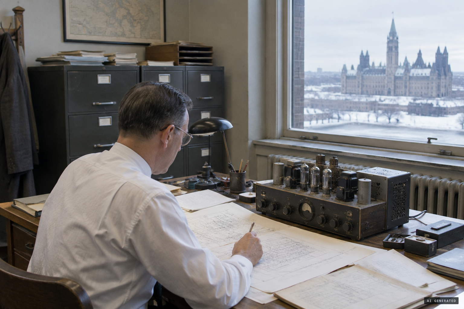 Radio engineer Wilbert Smith at the Department of Transport, asking whether flying saucers were real