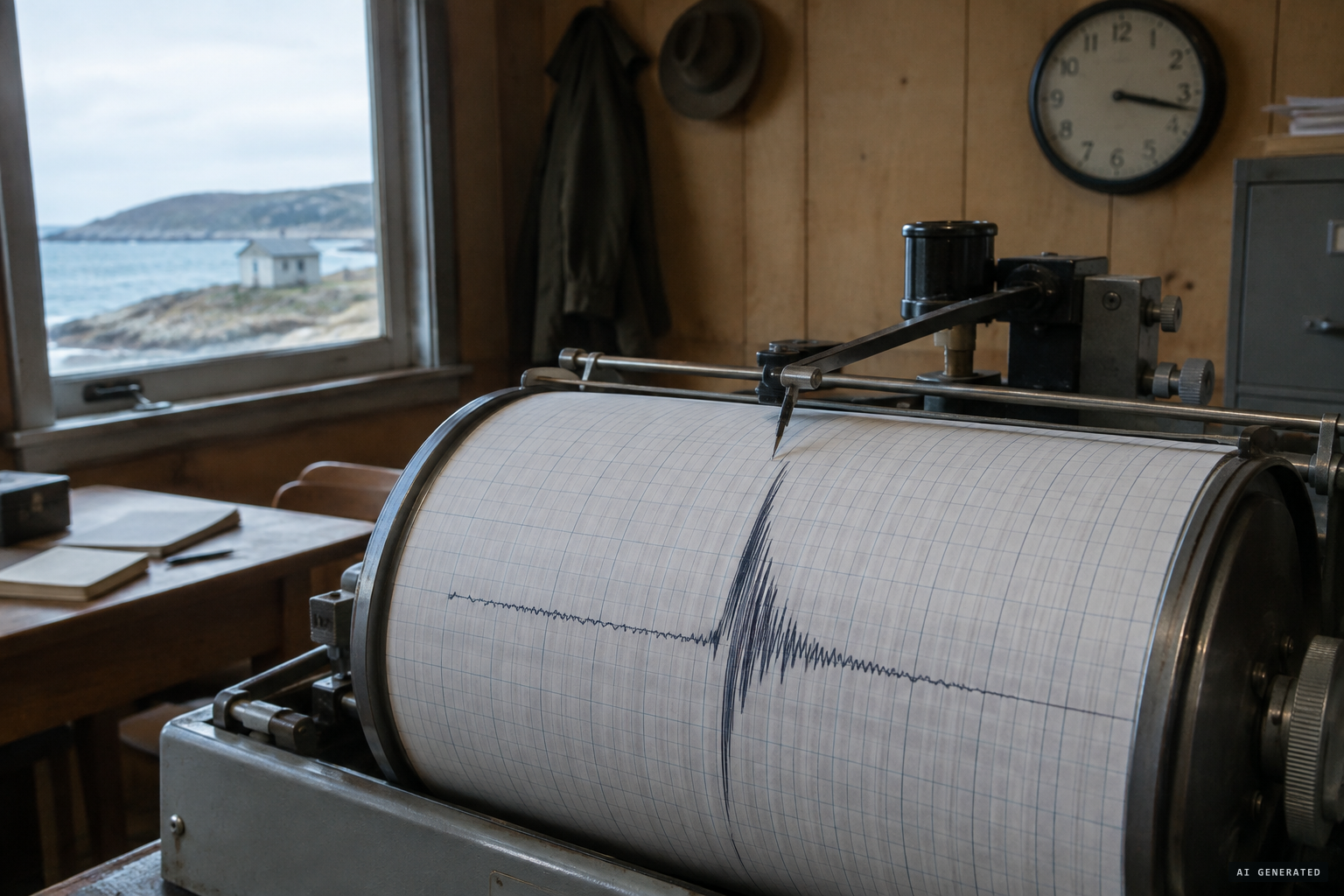 3:01 p.m., August 8, 1954: the gravimeter traces a huge deflection