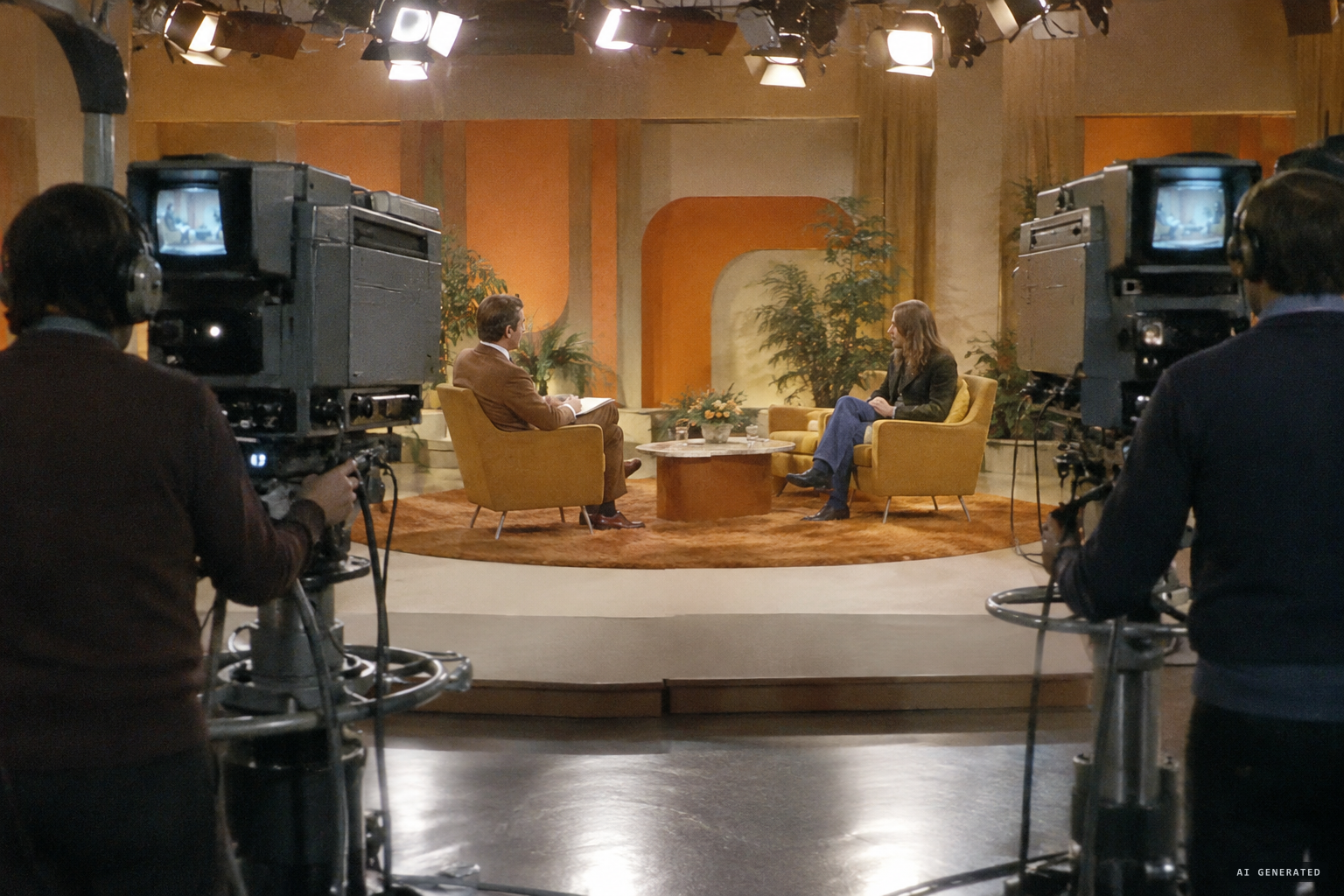 National attention on French television, March 1974