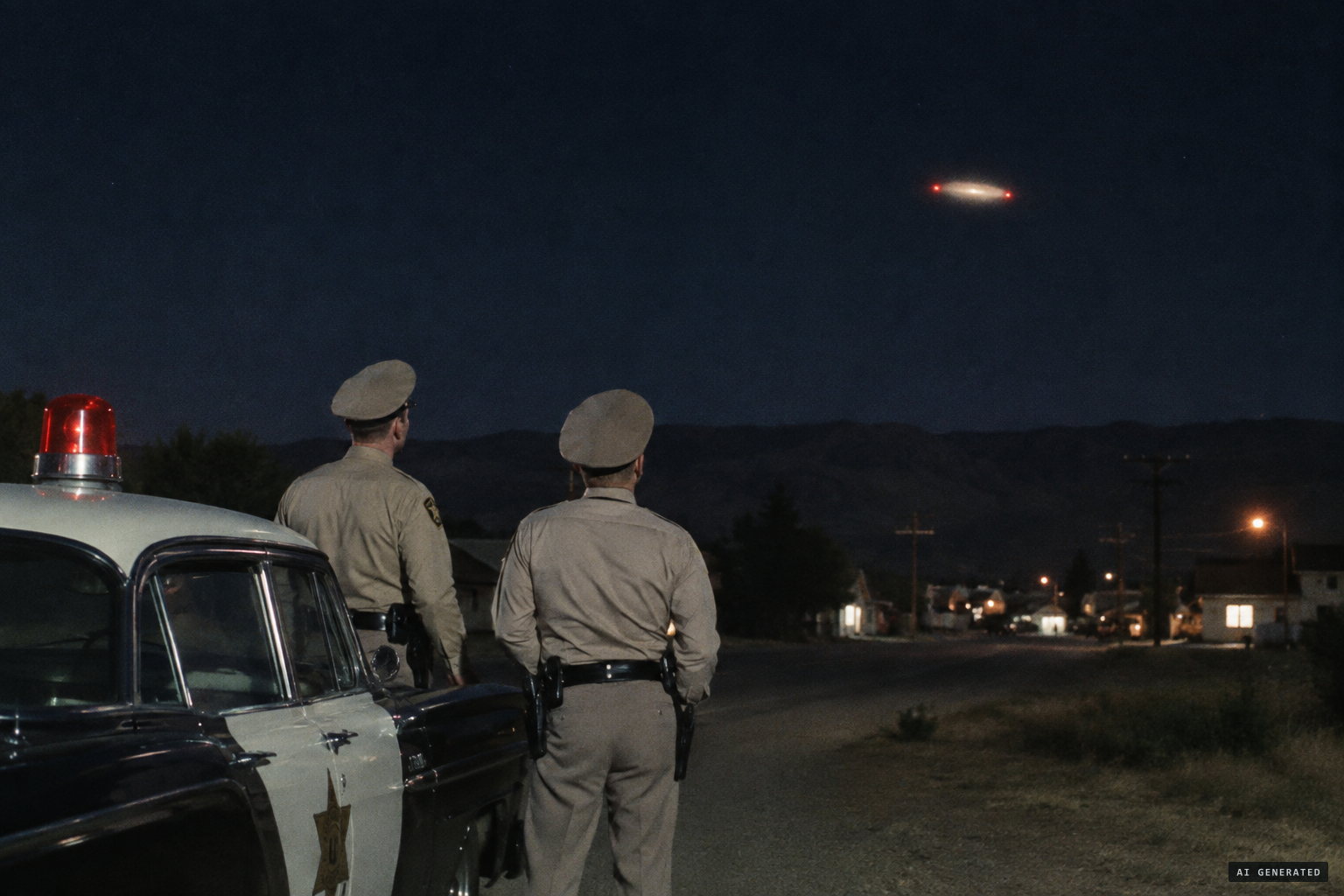 Deputies Fry and Montgomery watch the object from Los Molinos