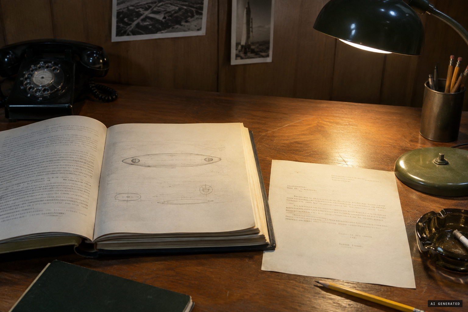 Carson's letter and sketch, published in The UFO Evidence