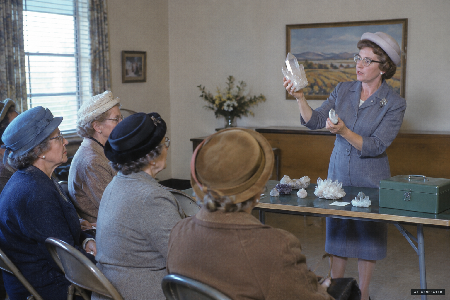 In Bakersfield, Schmidt sells elderly women on cancer-curing quartz crystals