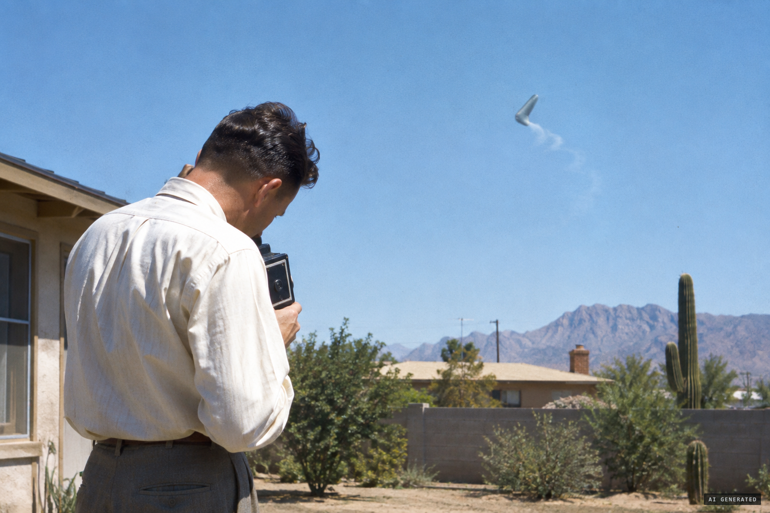 Rhodes photographs the object near the low point of its spiraling descent